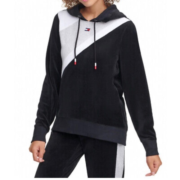 Tops - Tommy Hilfiger Sport Velour Hoodie Sweatshirt